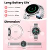 LIGE Smart Watches for Women (Answer/Make Call) with Diamonds，1.19” AMOLED