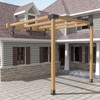 FMhotu 4x4 Heavy Duty Roof Riser Brackets Kit,Adjustable Angle Pergola
