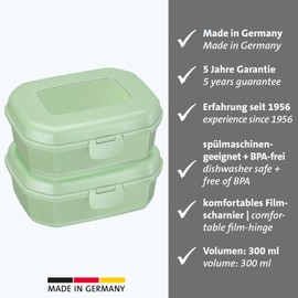Westmark 235222EM Snack Boxes Maxi 935 ml Polypropylene Green Pack of 2
