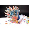 Colorful Peacock Greeting Card, Creative 3D Pop Up Card Peacock