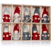 BRUBAKER 10-Piece Set Christmas Dolls - Wood/Knit - 3.2 Inches