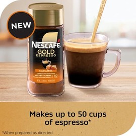 Nescafe Gold Espresso Caramel Flavored Instant Coffee, 3.5 Oz 3.35 oz
