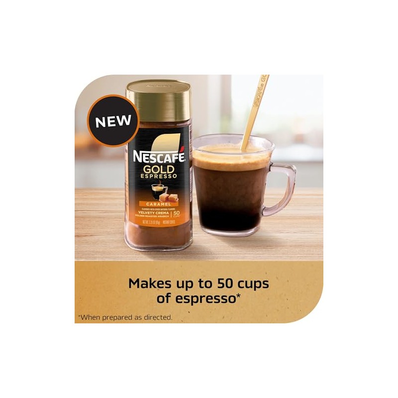 Nescafe Gold Espresso Caramel Flavored Instant Coffee, 3.5 Oz 3.35