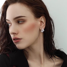 Twoowl Celtic Moon Earrings 925 Sterling Silver Celtic Knot Triangle Hoop Earrings Good Luck Irish Jewellery Gifts for Women Female Friends chicas