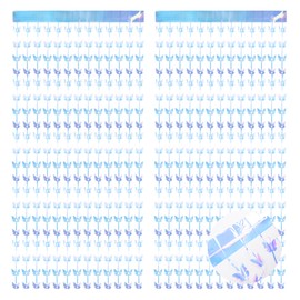 BRAVESHINE Iridescent Hanging Butterfly Fringe Backdrop - 2 Pack 3.2x6.6ft Holographic Foil Curtain Party Streamers Backdrop for Butterfly Birthdays Decorations, Bridal Shower, Baby, Bachelorette