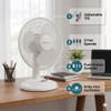 Comfort Zone 12 inch Table Fan with Adjustable Tilt, Wide