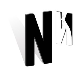 5 Inch Self Adhesive House Numbers, Acrylic Modern House Address Numbers and Letters, Black Adhesive Mailbox Door Number Letters for Office Hotel Apartments Outside (N)
