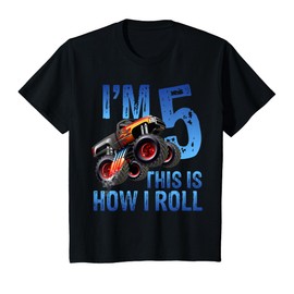 Kids 5th Birthday Boy - Monster Truck Rule JAM T-shirt