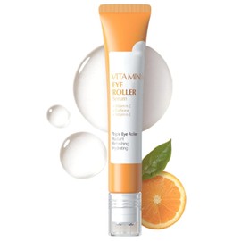Vitamin C Eye Cream,Eye Roller Serum,Ey-e Roller For Dark Circles And Puffiness,Eyes Bags Remover,Brightens & Revitalises Undereye Skin, Reduces Fine Lines Reappear Youthful Glow,Even Skin Tone