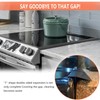 2Pack Kitchen Stove Counter Gap Covers, Stainless Steel Cooker Gap