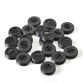 Fielect Carbon Brush Holder Caps 14mm O.D. 5mm Thickness Motor Brush Cover Plastic Fitting Thread Black 20Pcs