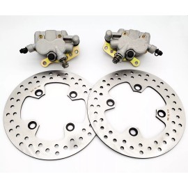 RCH Front Brake Calipers & Brake Rotors for Kawasaki Brute Force 750 KVF750 2005-21