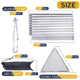 Portable Outdoor Fire Pit Camping Oven Tripod - 2023 New Upgraded Campfire Pit Collapsible Foldable Mesh Fire Pits Fireplace for Camping, Campfire, Patio, Backyard and Garden - Storage Bag Included