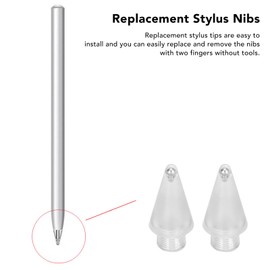 Annadue 2 Pieces M-Pencil Tips, Replacement Tips for M-Pencil Stylus 2nd Generation, High Sensitive Stylus Tips CD54 Tip Touch Stylus Pen Tips (Clear)