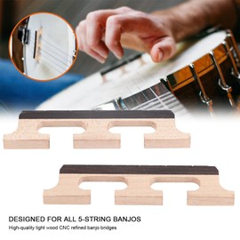 2Pcs Banjo Bridge Wood 5 Strings Banjo Accessories String Instrument Accessories