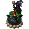 Nemesis Now Spook Witches Familiar Black Cat and Bubbling Cauldron