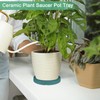 M METERXITY Ceramic Plant Saucer, 6.3 Inch Plant Water Catcher
