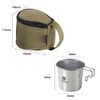 Four Outdoor Stainless Steel 210ml Sierra Cups with a Storage