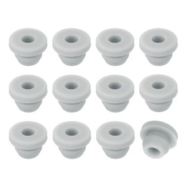 uxcell 12Pcs Rubber Grommets, Mount Dia 7mm ID 4.5mm Snap Firewall Hole Plug, Anti-Scratch Hole Cover Plug for Electrical Box Cable Wiring, Gray