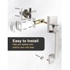Tinewa Square Satin Nickel Door Handleset with Lever, Upgrated Entry