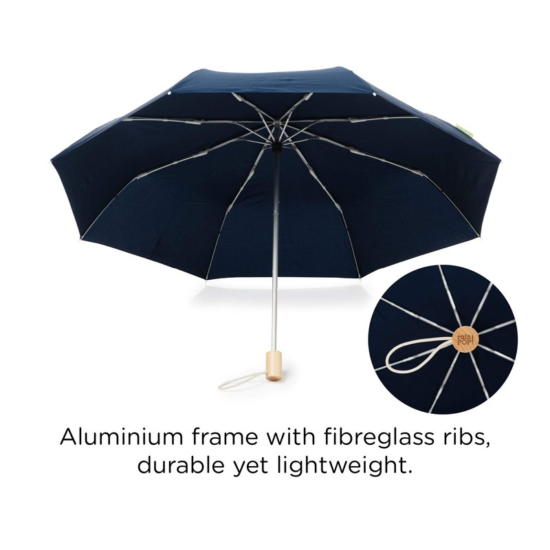 RainPOP Compact Umbrella, Lightweight, Portable, Durable, Waterproof, Windproof & Sunproof,