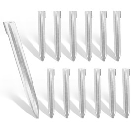 Worth Garden Metal Garden Edging Stakes, 8 inches - Silver Color