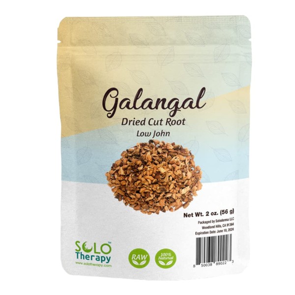 Galangal Root 2 oz. , Galangal Dried Cut Root, Low John Root , Resealable Bag, 100% Natural, Chewing John Root