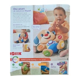 Fisher-Price Laugh & Learn Smart Stages Puppy Plush Learning Toy Ages 6-36m,new