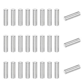 M METERXITY 50-Pack 2.5 x 10mm Dowel Pin, 304 Stainless Steel Support Pin Fastener Elements for Metal Devices/Wooden Projects, Cylindrical Shelf Support Pin [Silver Tone]
