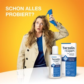 Terzolin Expert Anti-Juckreiz Shampoo - bei fettigen und trockenen Schuppen sowie Juckreiz - feuchtigkeitsspendende Pflege für empfindliche Kopfhaut - 200 ml