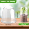 RooTrimmer 6 Inch Clear Humidity Dome, 30 Pcs Adjustable Plant
