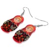 WEVENI Acrylic Russian Matryoshka Doll Earrings Dangle Drop Charm Jewelry