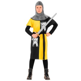Widmann - Children's Costume Medieval Warrior Coat, Belt, Hood, Carnival, Theme Party