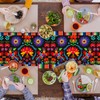 Linen Mexican Fiesta Table Runner Decoration 72×13inch Long Cinco De
