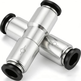 Lophtnix Pneumatic Push to Connect Fitting Check Valve 3/8" OD x 3/8" OD One-way Valve Pack of 2