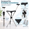 Folding Cane Seat for Outdoor Walking – Lightweight Walking Stick