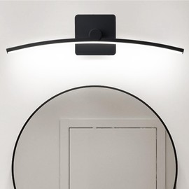 AXOTEXE 20 Inch LED Vanity Light Bar,12W Bathroom Lighting Fixture Over Mirror,6000K Cool White Dimmable Black Bathroom Vanity Light Bar,Black Vanity Lights for Bathroom