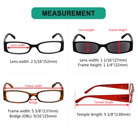 Eyekepper 10 Pack Women's Reading Glasses(8 Pairs Reading Glasses & 2 Pairs Reading Sunglasses) Ladies Readers +2.25