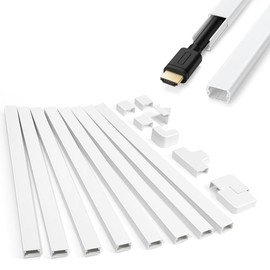 ZhiYo 125.6in Cord Hider Kit, Cord Covers for Wall Mounted TV, Paintable Wire Cover for Cords & Cord Hider for One Cord, 102in Cable Hider Bundle