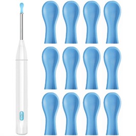 INUSO® Ear Wax Removal Replacement Tips for Ear Cameras – Ergonomic Ear Spoon Tips with Larger Surface Area for Wet/Dry Wax Removal - Ear Camera Replacement Tips (Blue 2.0)