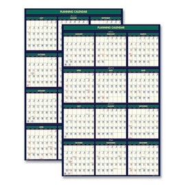 House of Doolittle 24 in. x 37 in. 12-Month (Jul 2025-Jun 2026), 12-Month (Jan-Dec 2026) Business/Academic Recycled Wall Calendar