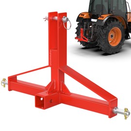 Sulythw 3 Point Hitch 2” Receiver, Red Tractor Mover Drawbar Hitch, 3 Pt Quick Hitch Farm Equipment and Subcompact Trailer Hitch for Tractor Standard Category 1