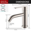 AMAZING FORCE Bathroom Faucet Brushed Nickel Bathroom Sink Faucet Single
