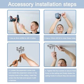 Bed Trapeze for Elderly，Ceiling Mounted Trapeze for Bed Mobility Transfer, Stand Ladder Bed Helper for Disabled, Elderly, Suitable for Hospital, Bedroom Bed Mobile Pull Up Aid