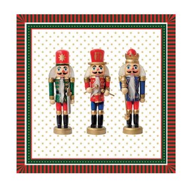 Ambiente Christmas Napkin 33 Centimetre Pack of 20 Three Nutcrackers