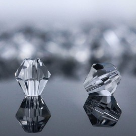 Dowarm 250PCS Crystal Bicone Beads 6mm, Bulk Small Faceted Bicone Glass Beads for Jewelry Making, Craft, DIY Bracelet, Necklace, Suncatcher