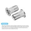 sourcing map #8-32 Rivet Nuts, 50pcs 304 Stainless Steel Knurled