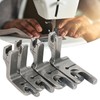 4PCs Presser Foot Sewing Machine Accessories Durable Crafts Stainless Steel