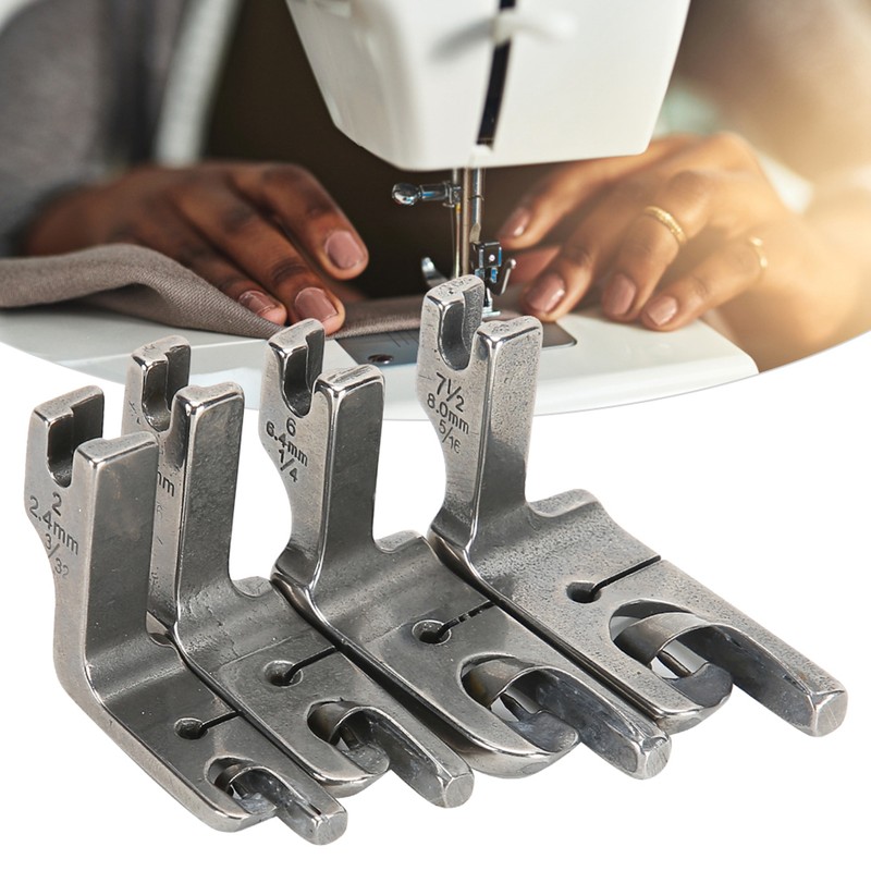 4PCs Presser Foot Sewing Machine Accessories Durable Crafts Stainless Steel