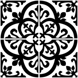 InHome NH2956 Avignon Peel & Stick Backsplash Tiles, Black